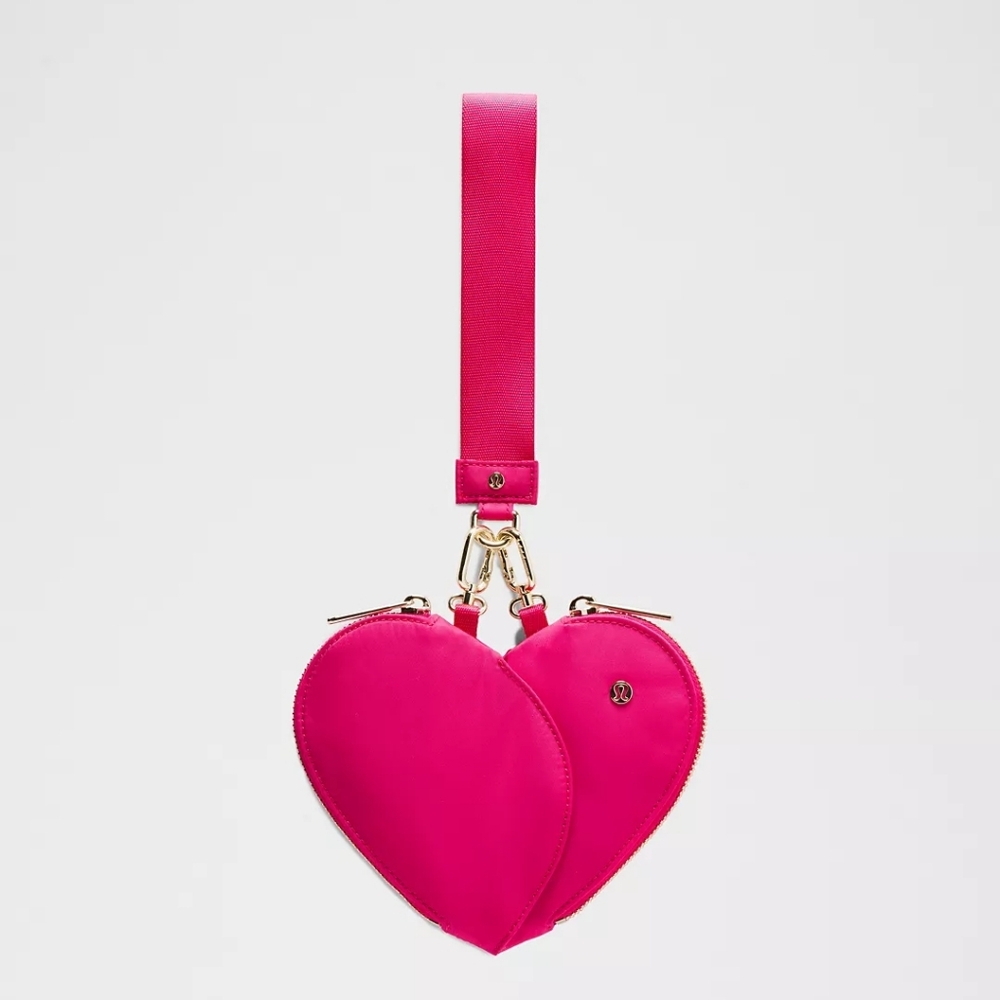 Lululemon Dual Pouch Heart Wristlet